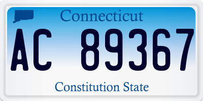 CT license plate AC89367