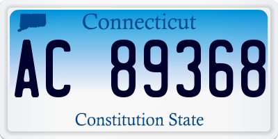 CT license plate AC89368