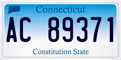 CT license plate AC89371
