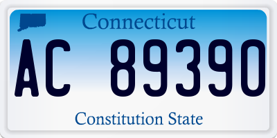 CT license plate AC89390