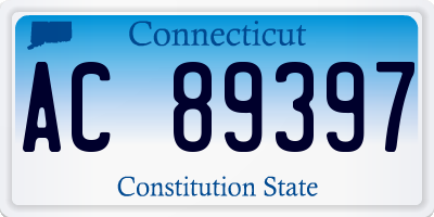 CT license plate AC89397