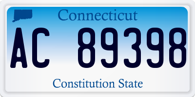 CT license plate AC89398