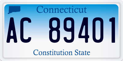 CT license plate AC89401