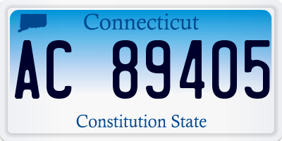 CT license plate AC89405