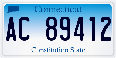 CT license plate AC89412