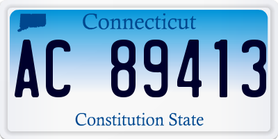 CT license plate AC89413
