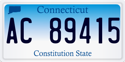 CT license plate AC89415