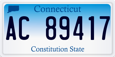 CT license plate AC89417