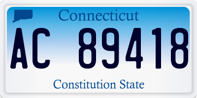 CT license plate AC89418