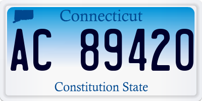 CT license plate AC89420