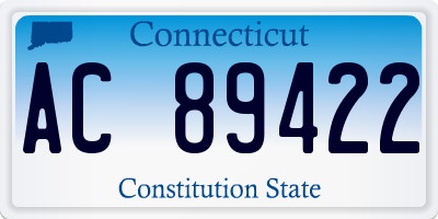 CT license plate AC89422