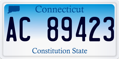 CT license plate AC89423