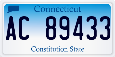 CT license plate AC89433