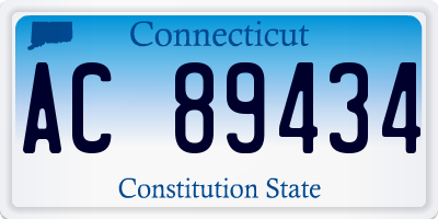 CT license plate AC89434