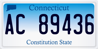 CT license plate AC89436