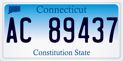 CT license plate AC89437