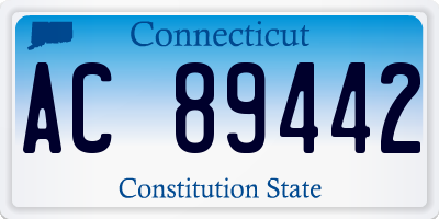 CT license plate AC89442