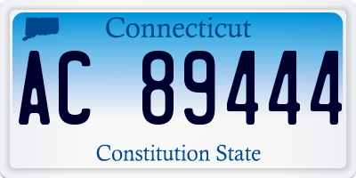 CT license plate AC89444