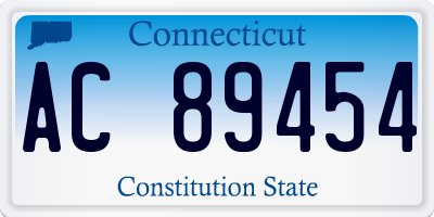 CT license plate AC89454