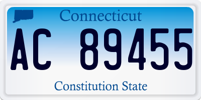 CT license plate AC89455