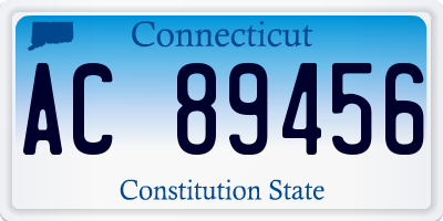 CT license plate AC89456