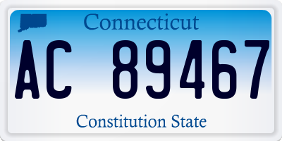 CT license plate AC89467