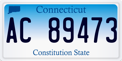 CT license plate AC89473