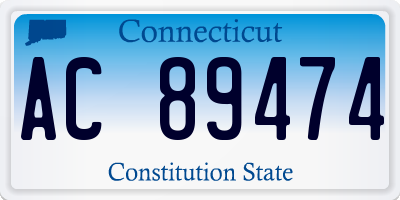 CT license plate AC89474