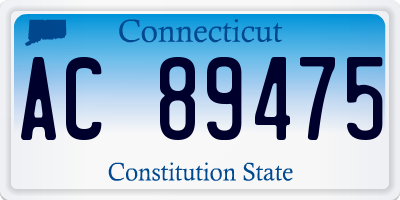 CT license plate AC89475
