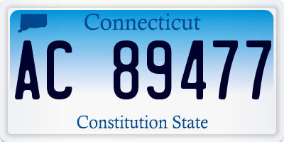 CT license plate AC89477