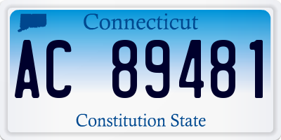 CT license plate AC89481