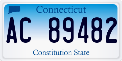 CT license plate AC89482