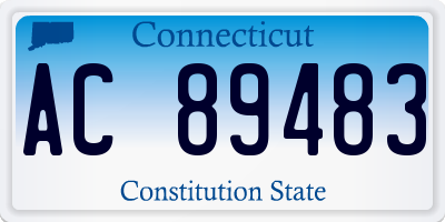 CT license plate AC89483