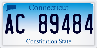 CT license plate AC89484