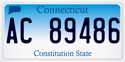 CT license plate AC89486