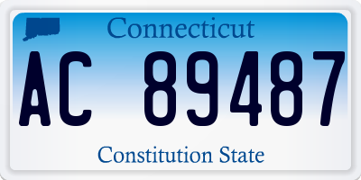 CT license plate AC89487