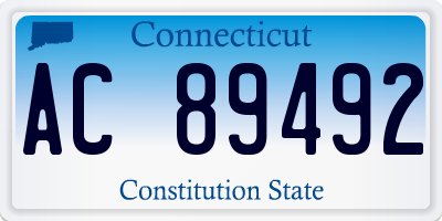 CT license plate AC89492