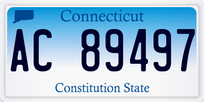 CT license plate AC89497