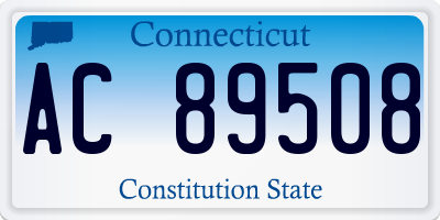 CT license plate AC89508