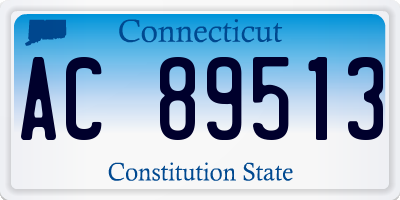 CT license plate AC89513