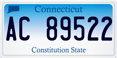 CT license plate AC89522