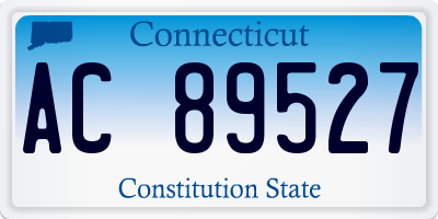 CT license plate AC89527