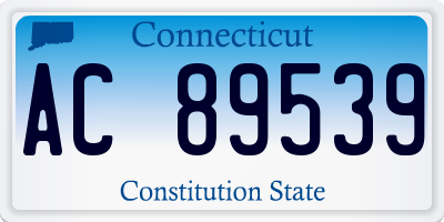 CT license plate AC89539