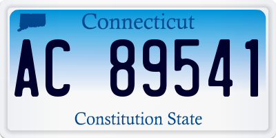 CT license plate AC89541