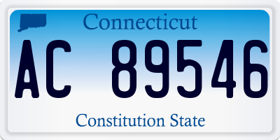 CT license plate AC89546