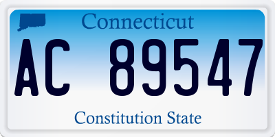 CT license plate AC89547