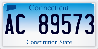 CT license plate AC89573