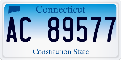 CT license plate AC89577