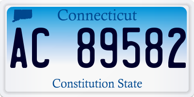 CT license plate AC89582