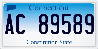 CT license plate AC89589